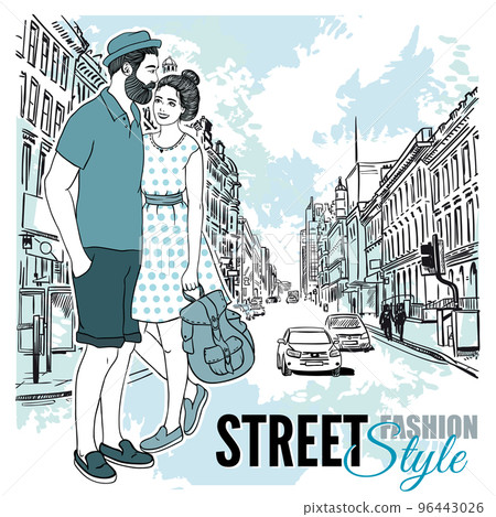 Couple Fashion City Street Poster 96443026