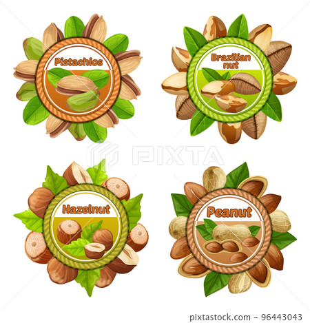 Colorful Nuts Labels Set Colorful Nuts Labels Set 96443043