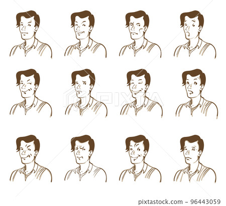Man Emotions Set Man Emotions Set 96443059