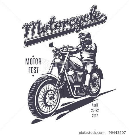 Vintage Moto Fest Logotype Template Vintage Moto Fest Logotype Template 96443207