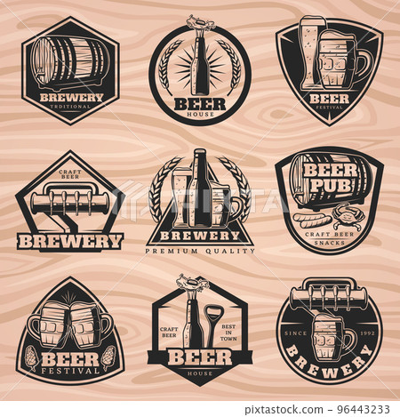 Black Brewery Labels Set Black Brewery Labels Set 96443233