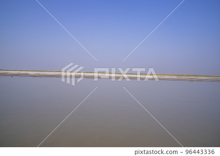 Beautiful landscape view of Padma river or Island in Bangladesh 96443336