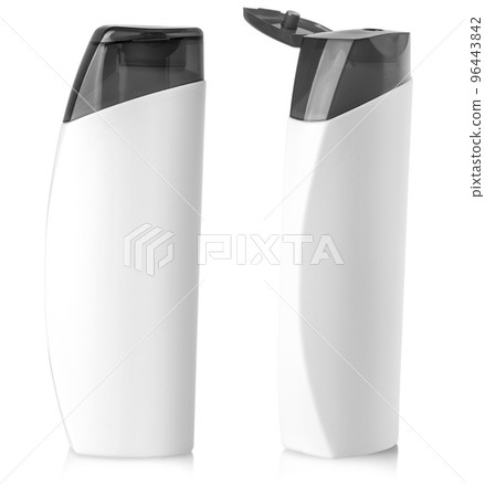 close up white opened blank plastic bottle on isolated background close up white opened blank plastic bottle on isolated background 96443842