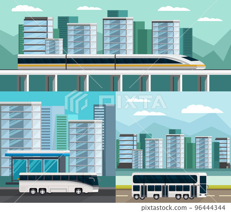 Public Transportation Orthogonal Compositions Set Public Transportation Orthogonal Compositions Set 96444344