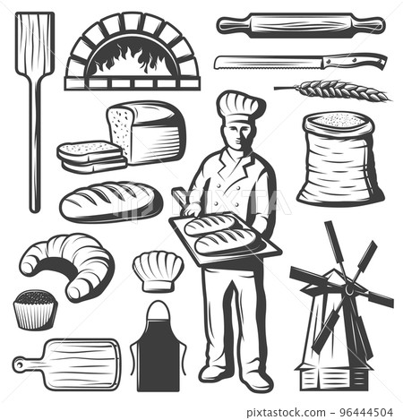 Vintage Bakery Elements Set 96444504