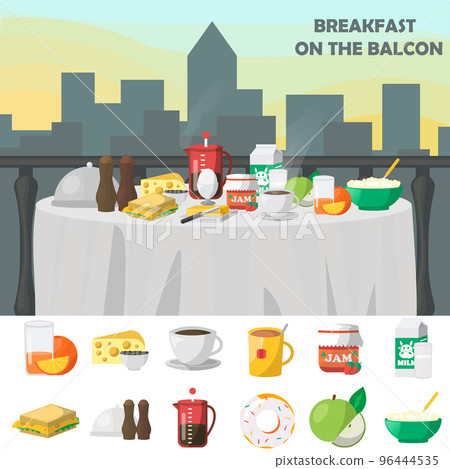 Breakfast On Balcon Concept Breakfast On Balcon Concept 96444535