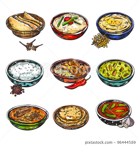 Indian Food Icon Set Indian Food Icon Set 96444589