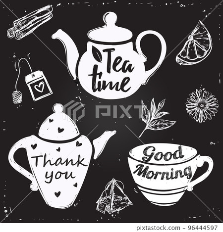 Tea Cup Lettering Tea Cup Lettering 96444597