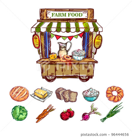 Farm Food Outdoor Shop Composition Farm Food Outdoor Shop Composition 96444656
