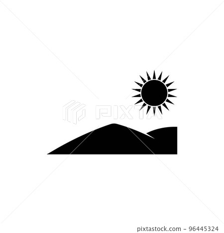 hill atmosphere vector icon 96445324