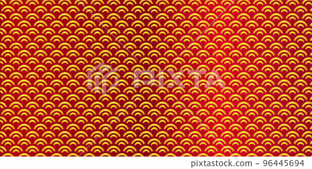 新年賀卡金色青海波浪背景圖背景圖 96445694