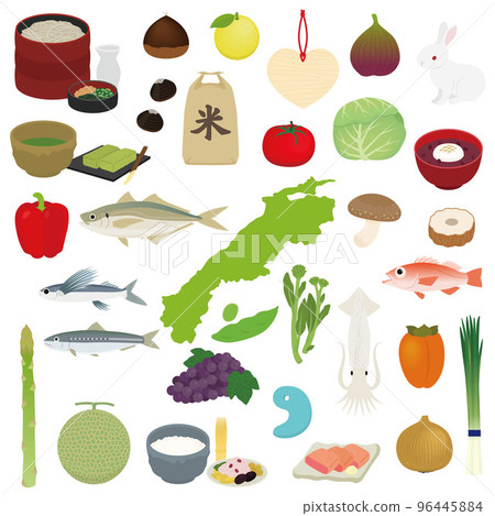 Illustration of special products of Shimane Prefecture 96445884