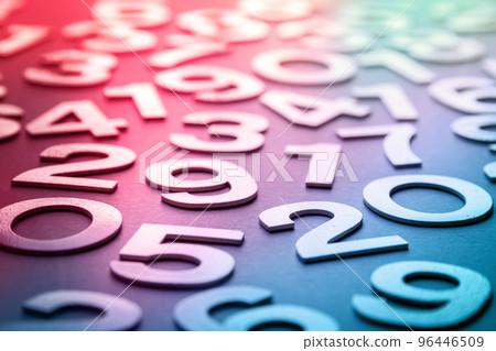 Mathematics abstract background made with solid numbers 96446509
