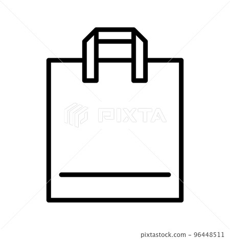 Shopping bag icon. Paper bag. Pictogram 96448511