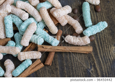 Colorful corn sticks for a quick breakfast Colorful corn sticks for a quick breakfast 96450442
