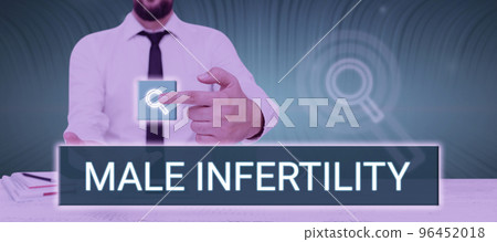Handwriting text Male Infertility. Business approach the inability to cause pregnancy in a fertile 96452018