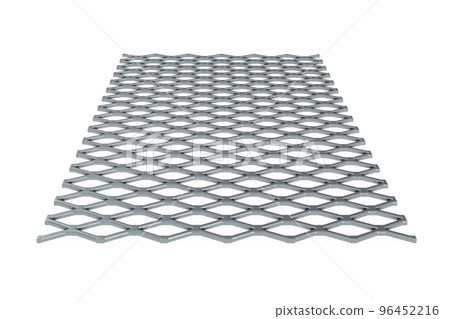 Flattened expanded metal steel sheet 3D 96452216