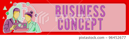 Sign displaying Business Concept. Business showcase approach to marketing or delivering an existing product Sign displaying Business Concept. Business showcase approach to marketing or delivering an existing product 96452677