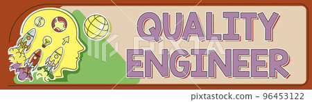Hand writing sign Quality Engineer. Conceptual... - Stock Illustration ...