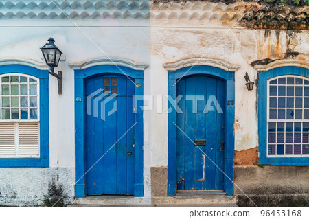house facades of small towns in south america house facades of small towns in south america 96453168