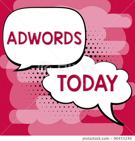 Text sign showing Adwords. Business concept set budget for advertising and only pay when click the ads Text sign showing Adwords. Business concept set budget for advertising and only pay when click the ads 96453240