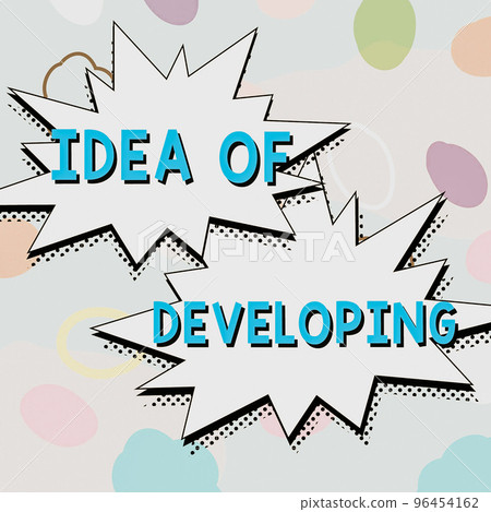 Text caption presenting Idea Of Developing. Business overview Startup launch innovation product, creative thinking Text caption presenting Idea Of Developing. Business overview Startup launch innovation product, creative thinking 96454162