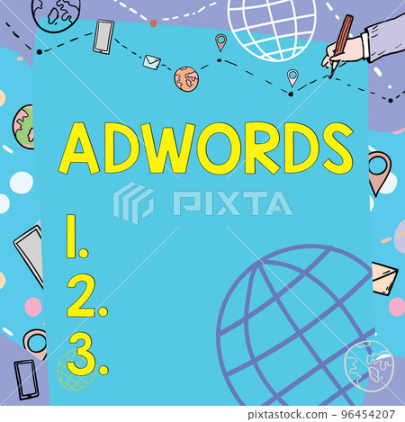 Conceptual caption Adwords. Business concept set budget for advertising and only pay when click the ads Conceptual caption Adwords. Business concept set budget for advertising and only pay when click the ads 96454207