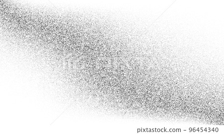 Grainy sand texture. Wavy stippled gradient background. Grunge noise dotwork wallpaper. Black dots, speckles, particles or granules. Vector monochrome Grainy sand texture. Wavy stippled gradient background. Grunge noise dotwork wallpaper. Black dots, speckles, particles or granules. Vector monochrome 96454340