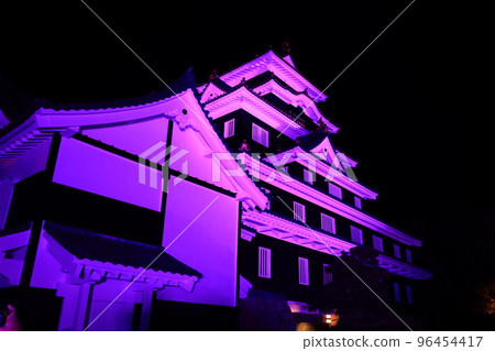 Okayama Castle with purple ribbon image Okayama Castle with purple ribbon image 96454417
