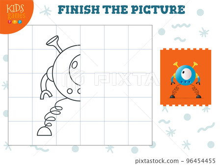 Copy and complete the picture vector blank game, illustration 96454455