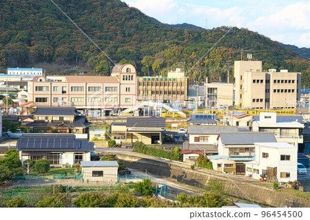 The village of Bizen ware, one of the six ancient kilns of Japan, Imbe Station 2, Bizen City, Okayama Prefecture, seen from the Imbe Minami Ogama Kiln Ruins The village of Bizen ware, one of the six ancient kilns of Japan, Imbe Station 2, Bizen City, Okayama Prefecture, seen from the Imbe Minami Ogama Kiln Ruins 96454500