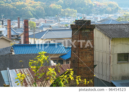 日本六大古窯之一的備前燒村，岡山縣備前市印部7街景 96454523