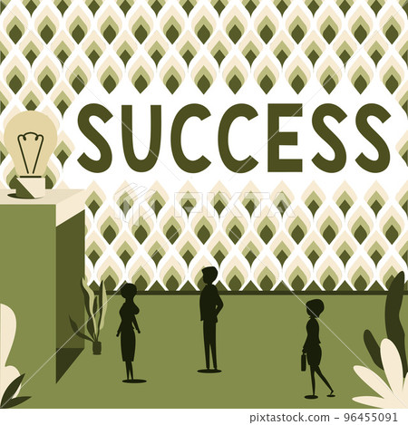 Conceptual caption Success. Conceptual photo direct result of selfsatisfaction doing the effort to do your best 96455091