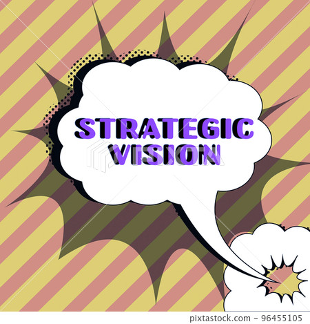 Text showing inspiration Strategic Vision. Conceptual photo clarifies the direction the organisation needs to move Text showing inspiration Strategic Vision. Conceptual photo clarifies the direction the organisation needs to move 96455105