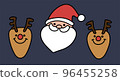 Christmas illustration of Santa and reindeer 96455258