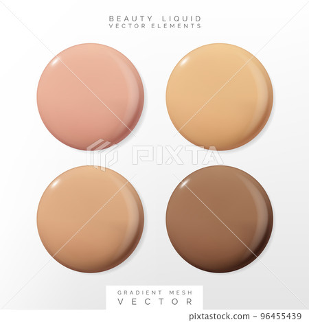 Vector 3D Illustration Beauty or Cosmetics Liquid Palette for Foundation, Corrector, Concealer or Cream Products 96455439