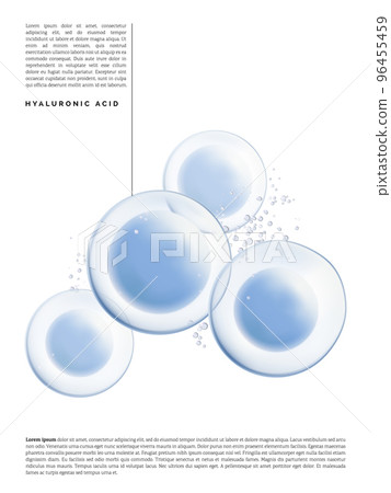 Vector Abstract Transparent Atom, Cell, Nutrition or Collagen Element 3D Illustration for Beauty and Healthcare Poster, Product Packaging, or Advertisement Background. Vector Abstract Transparent Atom, Cell, Nutrition or Collagen Element 3D Illustration for Beauty and Healthcare Poster, Product Packaging, or Advertisement Background. 96455459