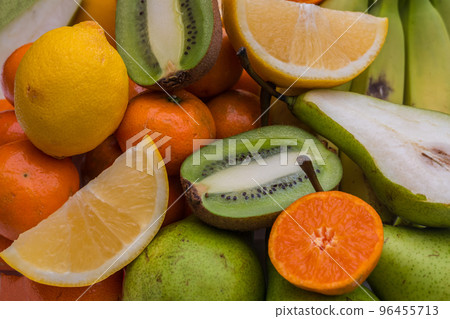 Fresh fruits.Assorted fruits colorful background. Fresh fruits.Assorted fruits colorful background. 96455713