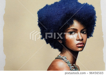 Portrait closeup Beauty fantasy african woman face Fashion model girl goddess posing. Arab turban head, jewellery bracelets. Professional makeup 96456583