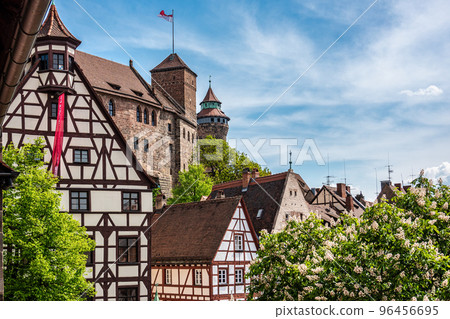 View of the historical center of Nuremberg. Middle Franconia, Bavaria, Germany 96456695