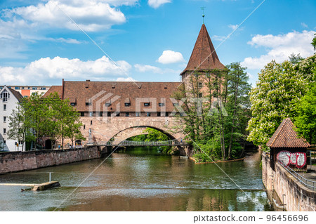 View of the historical center of Nuremberg. Middle Franconia, Bavaria, Germany 96456696