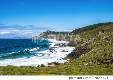 View of the Galician Coast known as the Vela coast near Pontevedra, Galicia, Spain View of the Galician Coast known as the Vela coast near Pontevedra, Galicia, Spain 96456710