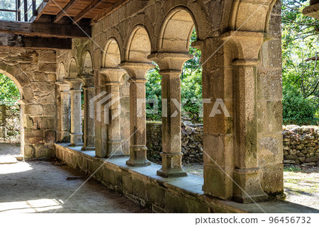 The romanesque gothic monastery of Santo Estevo de Ribas de Sil at Nogueira de Ramuin, Galicia in Spain 96456732
