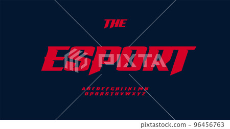 Wide dynamic alphabet for sport, cyber gaming, shooters, MMORPG, quests, simulators, fighting games. Vector typographic design Wide dynamic alphabet for sport, cyber gaming, shooters, MMORPG, quests, simulators, fighting games. Vector typographic design 96456763