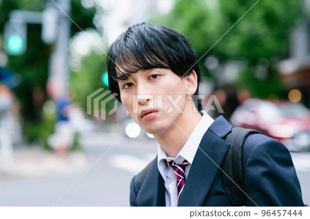 High school boy looking at camera High school boy looking at camera 96457444