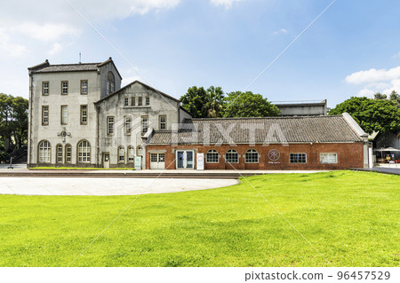Building view of the Huashan 1914 Creative Park in Taipei, Taiwan. The former Taipei winery has been redeveloped as a cultural and creative center. Building view of the Huashan 1914 Creative Park in Taipei, Taiwan. The former Taipei winery has been redeveloped as a cultural and creative center. 96457529