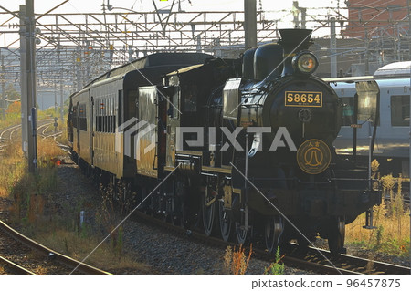 SL Hitoyoshi entering Tosu Station SL Hitoyoshi entering Tosu Station 96457875