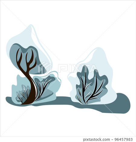 Vector image of a snowy alley in cartoon style. EPS 10 Vector image of a snowy alley in cartoon style. EPS 10 96457983
