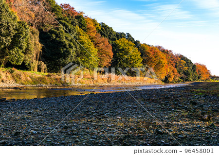 埼玉縣嵐山町嵐山溪谷的紅葉 埼玉縣嵐山町嵐山溪谷的紅葉 96458001
