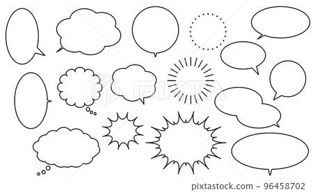 插圖集簡單的語音氣泡矢量背景材料 插圖集簡單的語音氣泡矢量背景材料 96458702